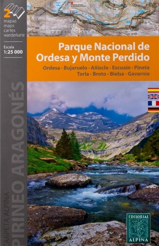 Ordesa y Monte Perdido 1:25.000 9788480904872  Editorial Alpina Wandelkaarten Pyreneeën Spanje  Wandelkaarten Spaanse Pyreneeën