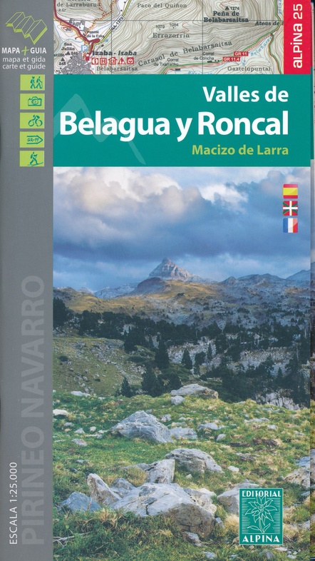 wandelkaart Valles de Belagua y Roncal - Macizo de Larra 1:25.000 9788480906678  Editorial Alpina   Wandelkaarten Spaanse Pyreneeën