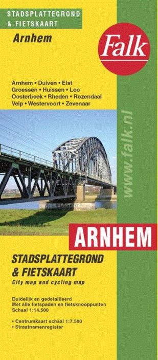 Stadsplattegrond Arnhem 9789028708143  Falk Pl.g. binnenland  Stadsplattegronden Arnhem en de Veluwe