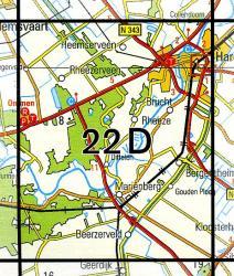 22D Hardenberg 1:25.000 9789035002234  Topografische Dienst / Kadaster Topografische Kaart  Wandelkaarten Twente