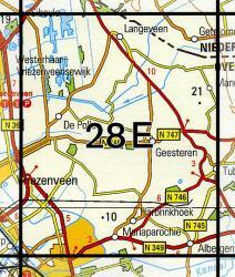 28E Geesteren 1:25.000 9789035002845  Topografische Dienst / Kadaster Topografische Kaart  Wandelkaarten Twente