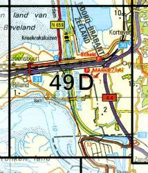 49D  Rilland 1:25.000 9789035004931  Topografische Dienst / Kadaster Topografische Kaart  Wandelkaarten Zeeland