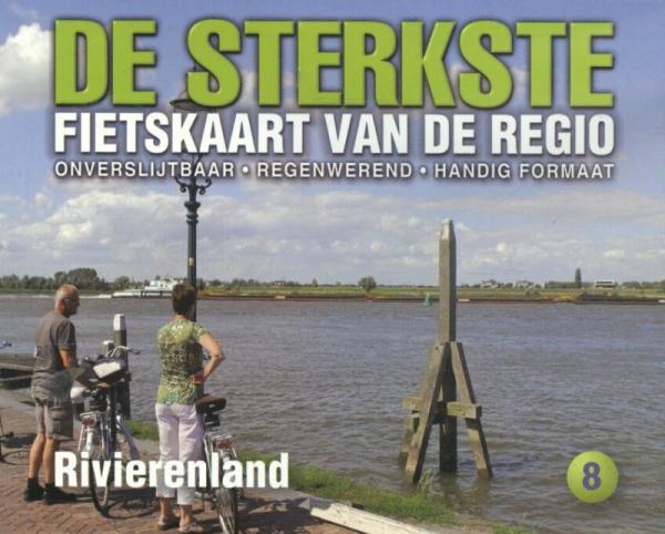 DSF-08 De Sterkste Fietskaart Rivierenland 1:50.000 9789058817228  Buijten & Schipperheijn DSF  Fietskaarten Nijmegen en het Rivierengebied
