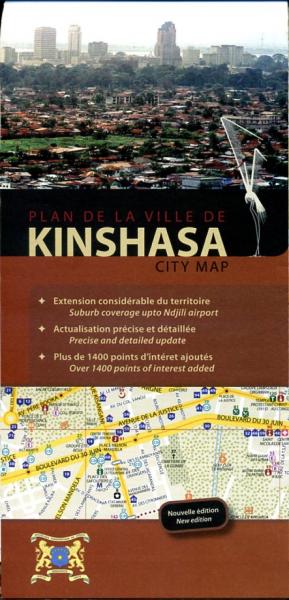 Kinshasa city map 9789078131007  Kinshasa   Stadsplattegronden Congo en Congo-Brazzaville