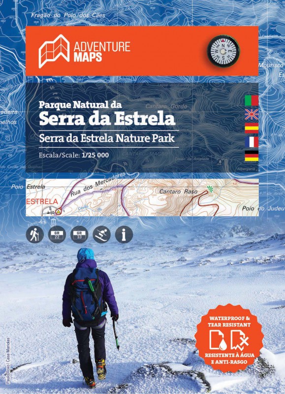 wandelkaart Parque Natural da Serra da Estrela 1:25.000 9789895405206  Adventure Maps   Wandelkaarten Noord en Midden-Portugal, Porto