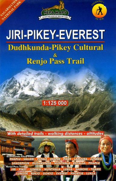 Jiri - Pikey - Everest 1:125.000 9789993347286  Himalayan MapHouse Wandelkaarten Nepal  Wandelkaarten Nepal